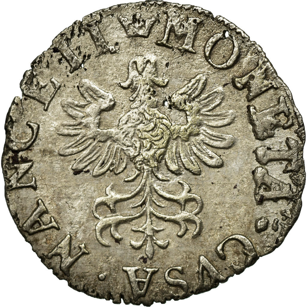 Coin, German States, LORRAINE, Karl III, 2 Denier, Nancy, AU(55-58), Silver