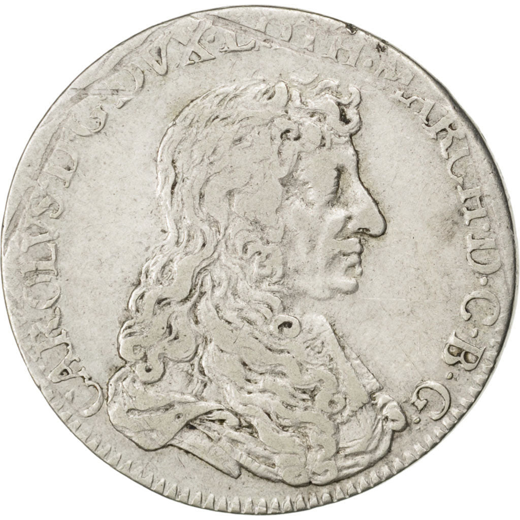 GERMAN STATES, Teston, 1668, Nancy, KM #62, VF(20-25), Silver, Boudeau #1566,...