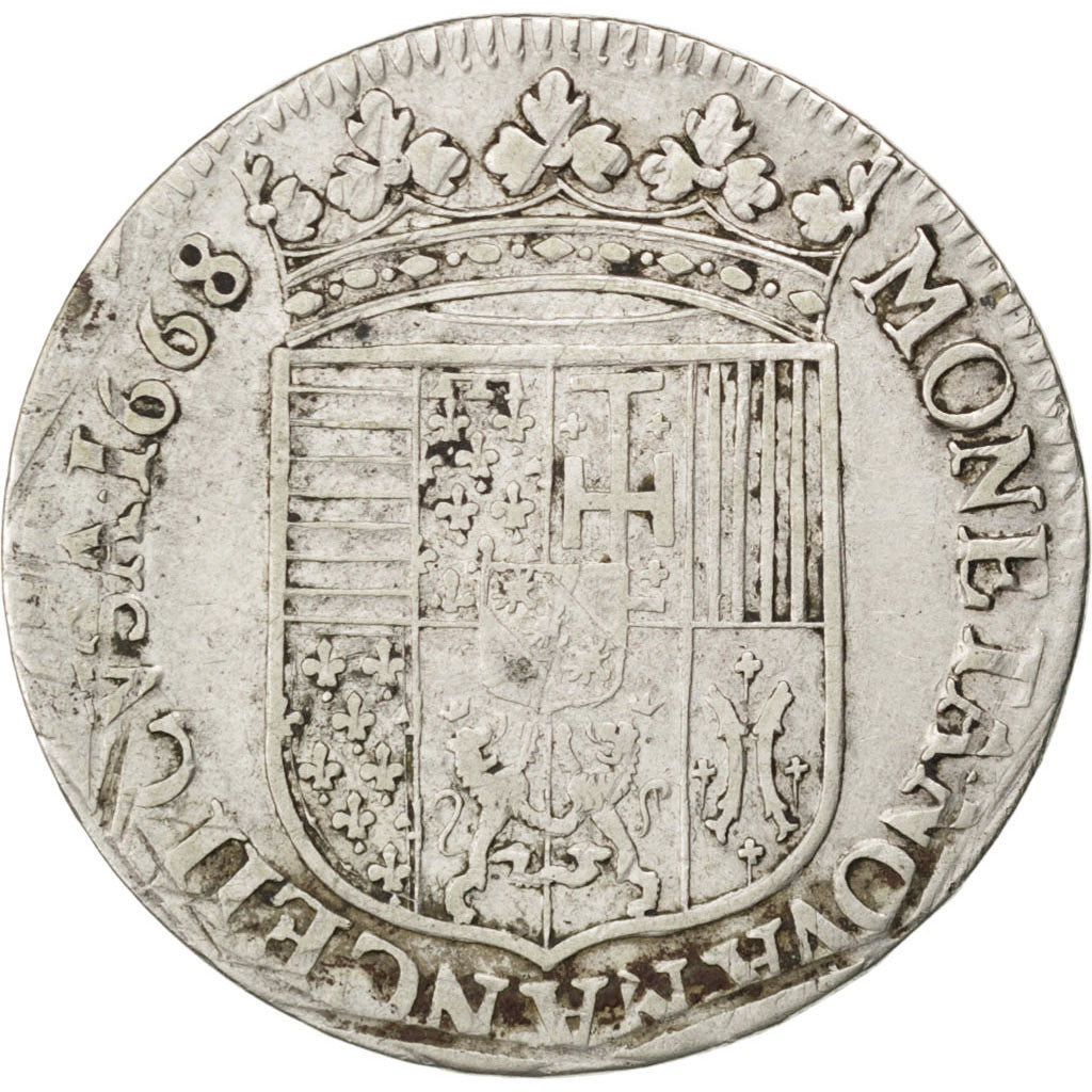 GERMAN STATES, Teston, 1668, Nancy, KM #62, VF(20-25), Silver, Boudeau #1566,...