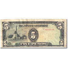 Banknote, Philippines, 5 Pesos, 1943, Undated (1943), KM:110a, VF(20-25)