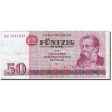 Biljet, Duitse Democratische Republiek, 50 Mark, 1971-1985, 1971, KM:30a, TTB