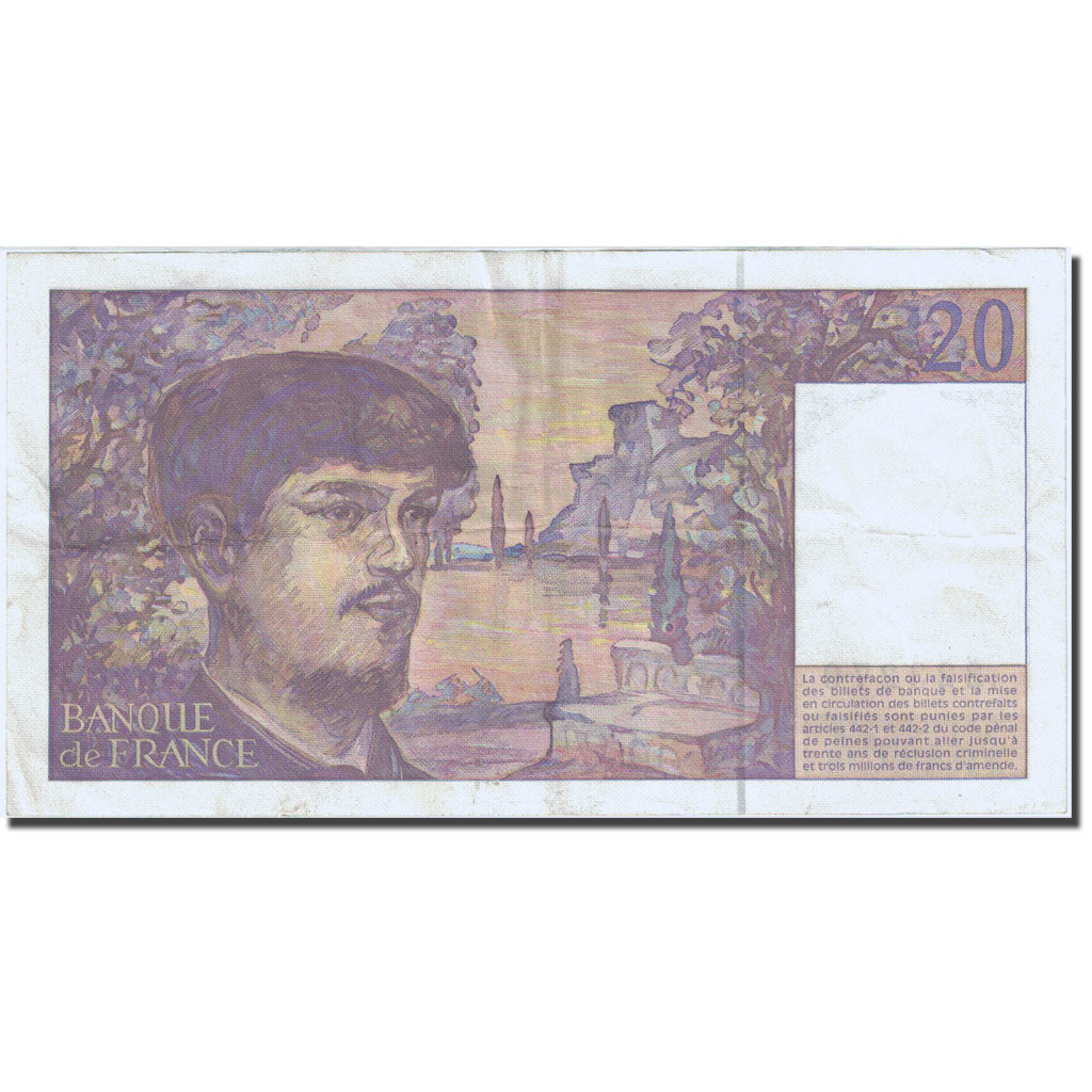 Frankrijk 20 F 1980-1997 ''Debussy'', 1980, 1997, TTB+ KM 151i, Fay 66ter.2