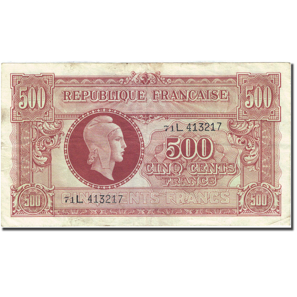 Frankrijk, 500 Francs 1945 Marianne 1945-06-04, TB+, Fayette:VF 11.1 KM 106