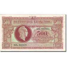 Francia, 500 Francs, 1943-1945 Marianne 1945-06-04, BB+, Fayette:VF 11.1 KM 106
