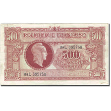 Francia, 500 Francs, 1943-1945 Marianne 1945-06-04, MB+, Fayette:VF 11.1 KM 106