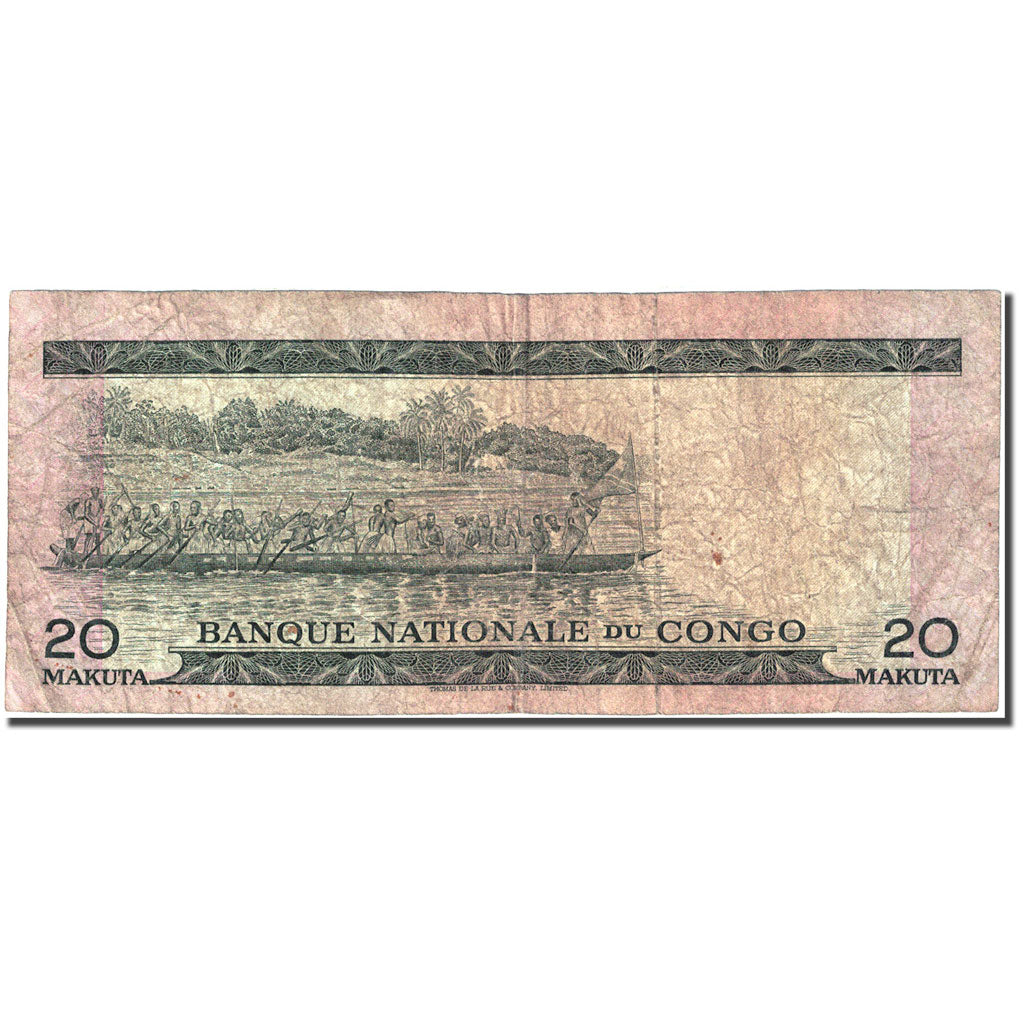 Banknote, Congo Democratic Republic, 20 Makuta, 1967, 1970-10-01, KM:10b