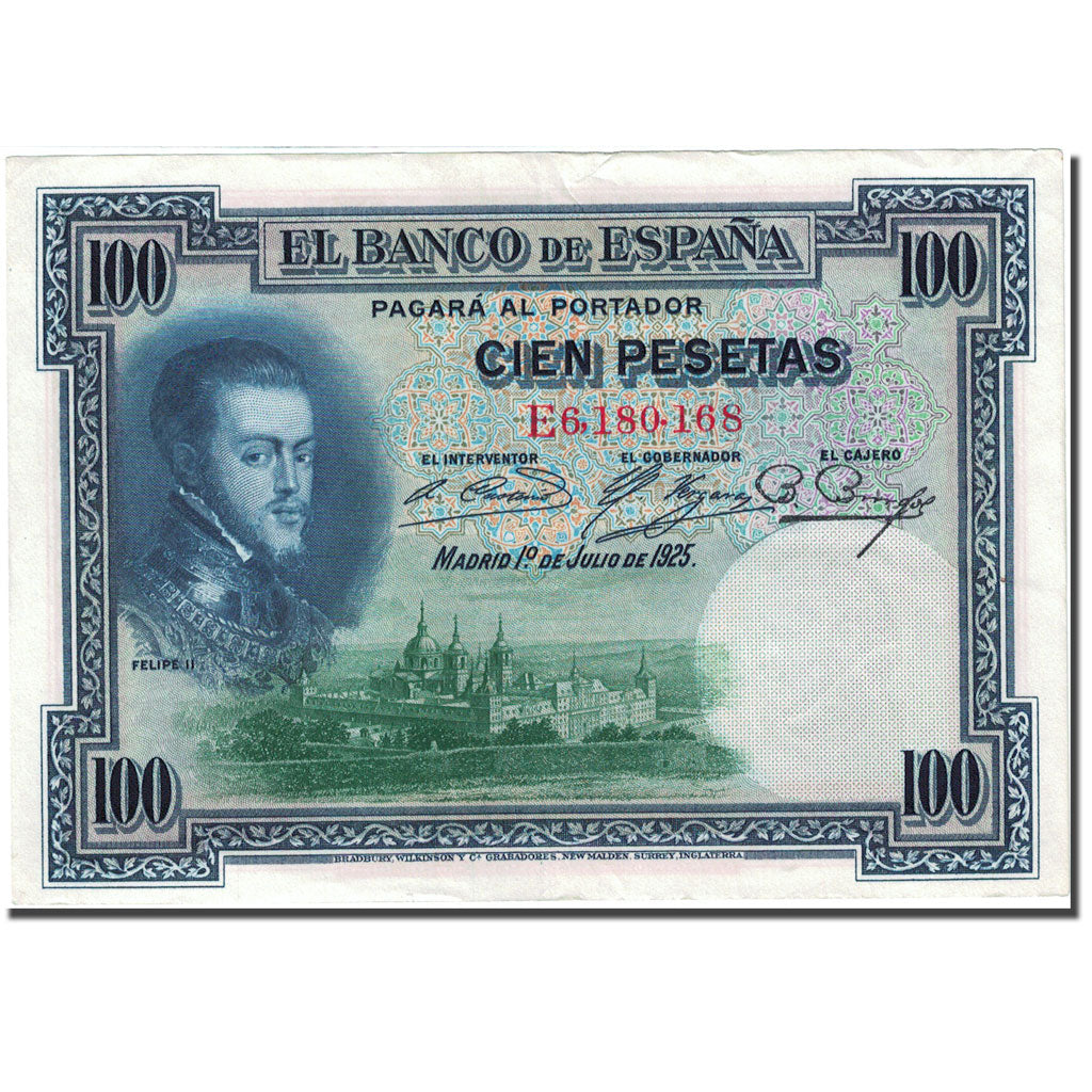 Banknote, Spain, 100 Pesetas, 1925, 1925-07-01, KM:69c, AU(55-58)