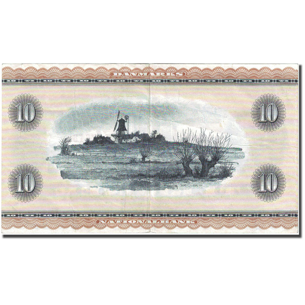 Banknote, Denmark, 10 Kroner, 1952-1963, 1970-1971, KM:44aa, EF(40-45)
