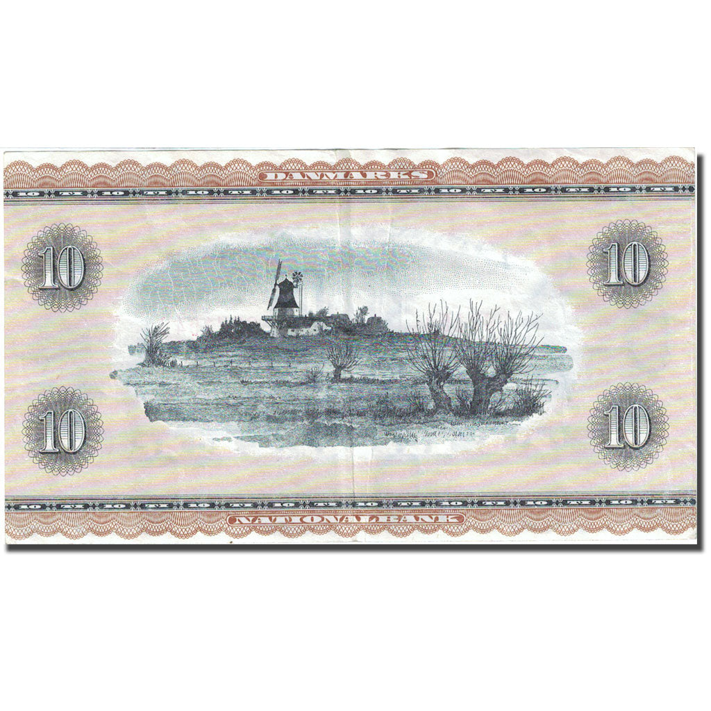 Banknote, Denmark, 10 Kroner, 1952-1963, 1970-1971, KM:44aa, VF(30-35)