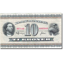 Banknote, Denmark, 10 Kroner, 1952-1963, 1970-1971, KM:44aa, VF(20-25)