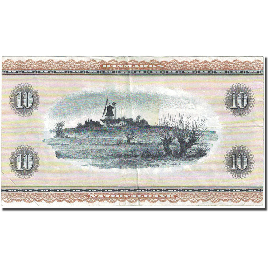 Banknote, Denmark, 10 Kroner, 1952-1963, 1970-1971, KM:44aa, VF(20-25)