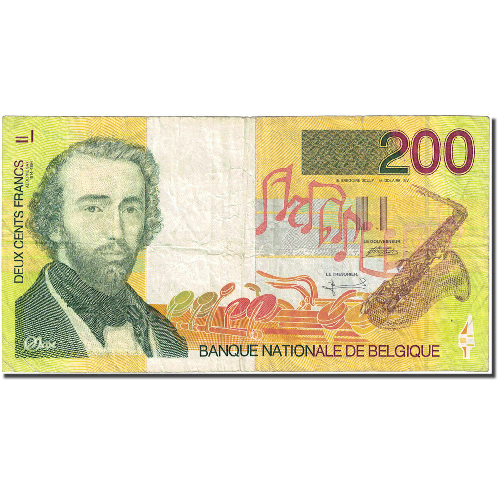 Banknote, Belgium, 200 Francs, 1994-1997, Undated (1995), KM:148, VF(20-25)