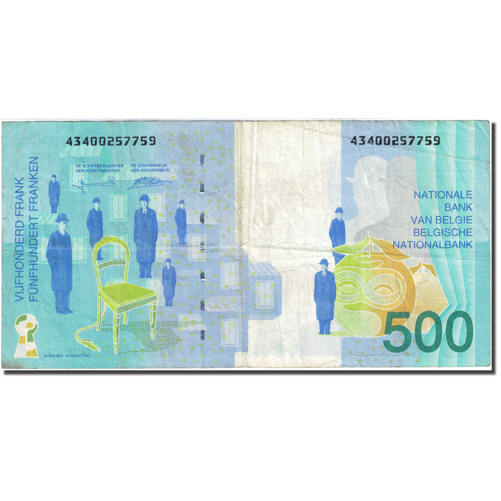 Banknote, Belgium, 500 Francs, 1994-1997, Undated (1998), KM:149, EF(40-45)
