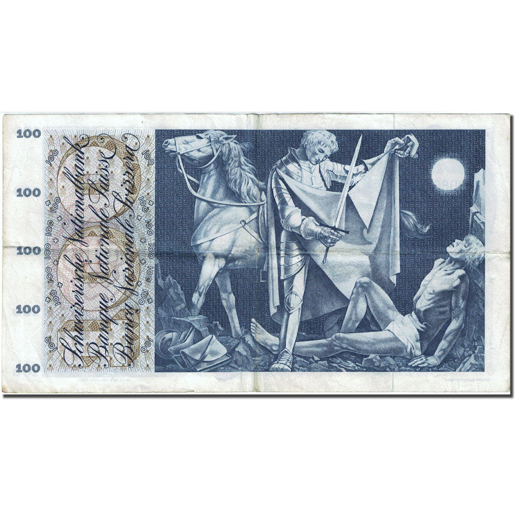 Banknote, Switzerland, 100 Franken, 1954-1961, 1972-01-24, KM:49n, EF(40-45)