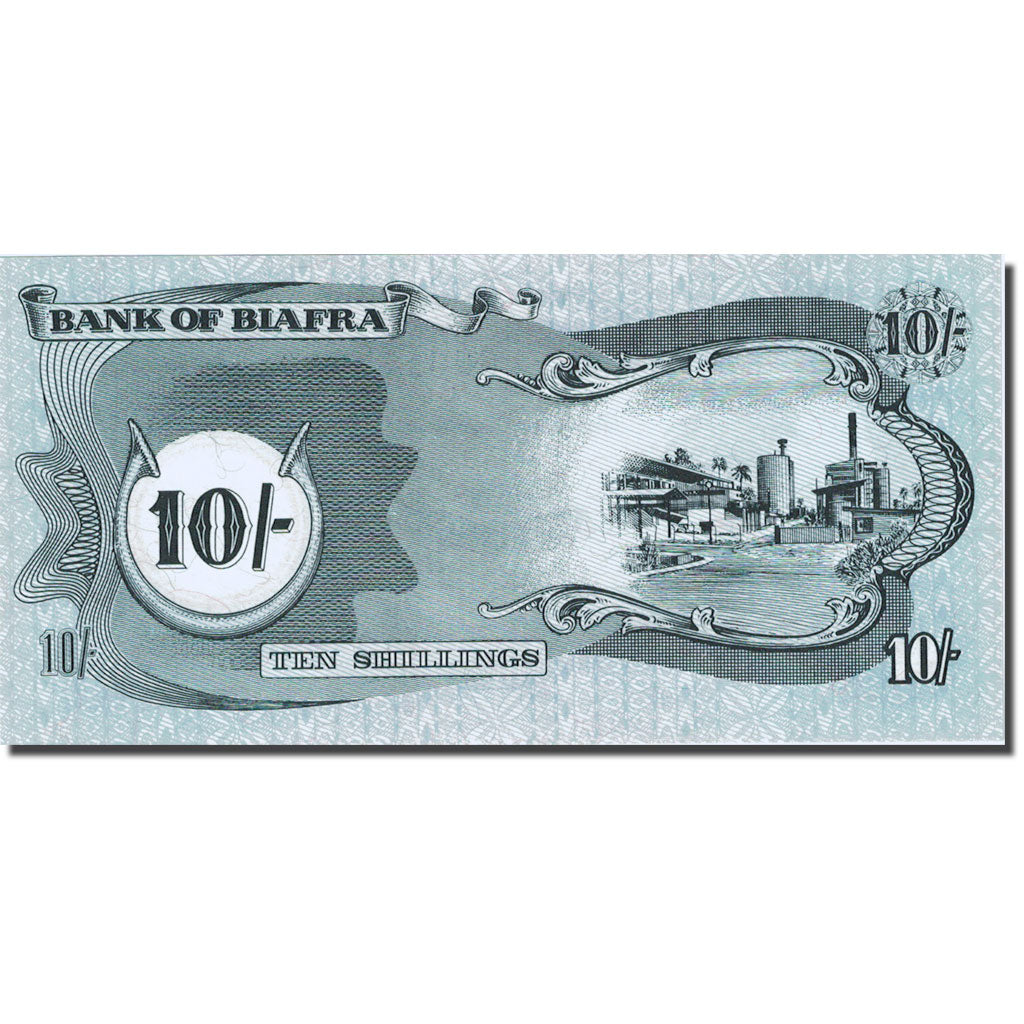 Banknote, Biafra, 10 Shillings, 1968, Undated (1968-1969), KM:4, UNC(65-70)