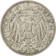GERMANY - EMPIRE, 25 Pfennig, 1910, Berlin, KM #18, EF(40-45), Nickel, 23, 3.99