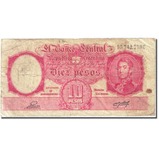 Banknot, Argentina, 10 Pesos, 1943, 1942-1954, KM:265b, VG(8-10)