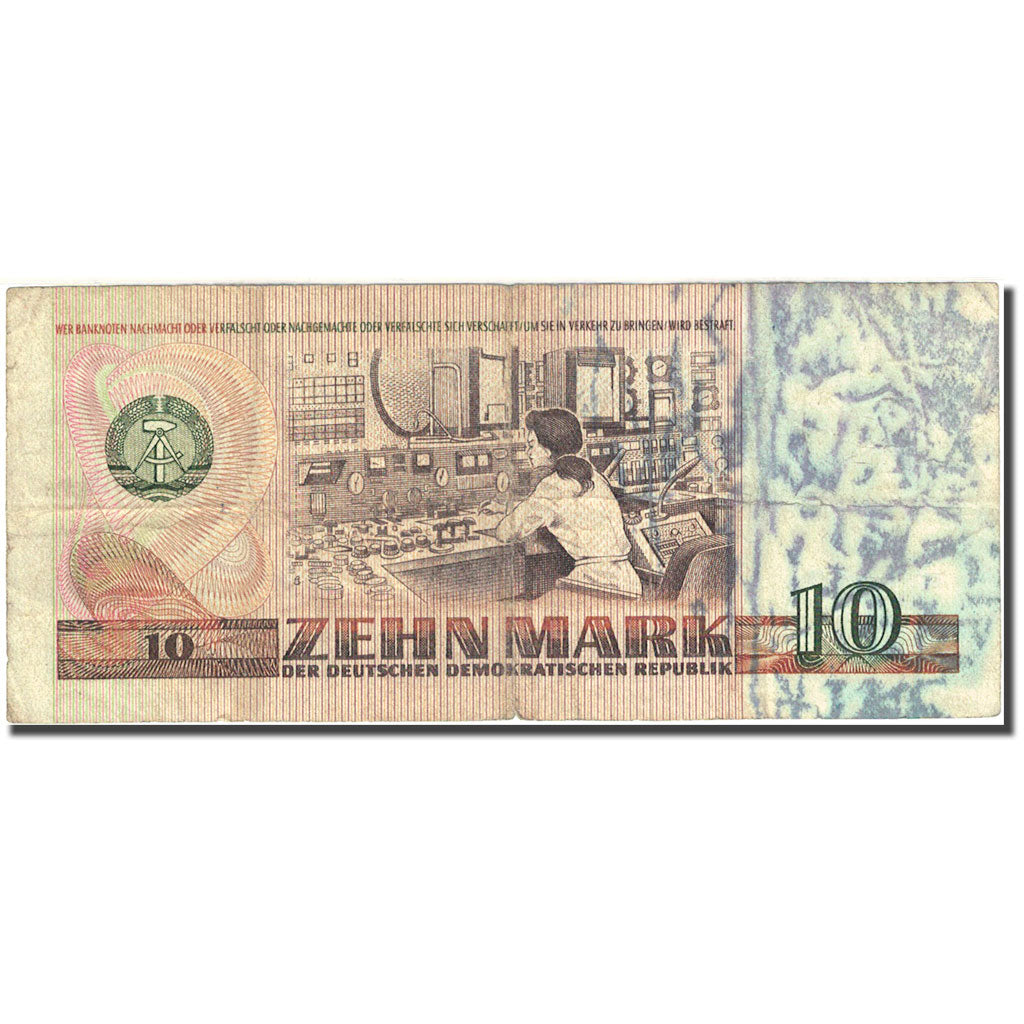 Banknote, Germany - Democratic Republic, 10 Mark, 1971-1985, 1971, KM:28a