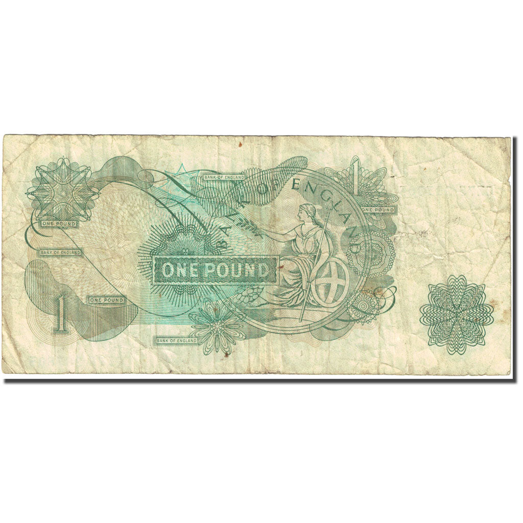 Banknote, Great Britain, 1 Pound, 1960-1964, 1970-1977, KM:374g, VF(20-25)