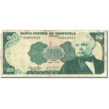 Banknot, Venezuela, 20 Bolivares, 1971-1974, 1974-04-23, KM:53a, VF(20-25)