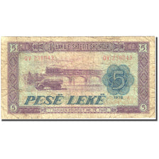 Banknot, Albania, 5 Lekë, 1976, 1976, KM:42a, VG(8-10)