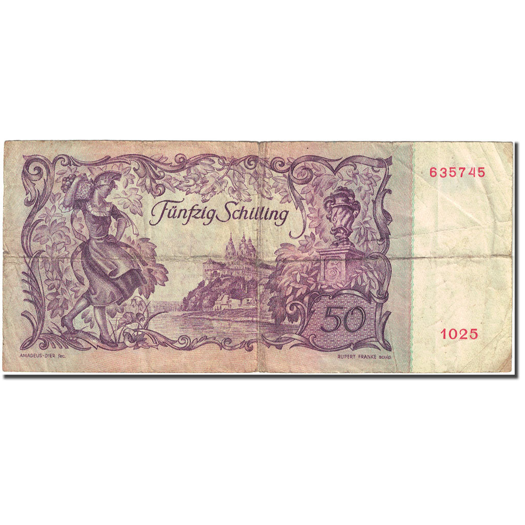 Banknote, Austria, 50 Schilling, 1949-1954, 1951-01-02, KM:130, VF(20-25)