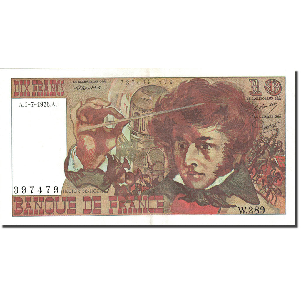 Francia, 10 Francs, 10 F 1972-1978 ''Berlioz'', 1972, 1976-07-01, SPL- KM:150c