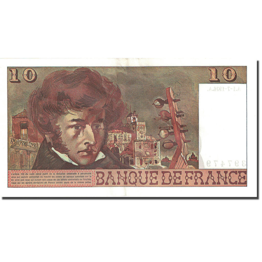 Francia, 10 Francs, 10 F 1972-1978 ''Berlioz'', 1972, 1976-07-01, SPL- KM:150c