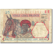 Geldschein, Französisch-Äquatorialafrika, 25 Francs, 1941, Undated (1941)