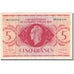 Billet, Afrique-Équatoriale française, 5 Francs, 1944, 1944-02-02, KM:15a, TTB