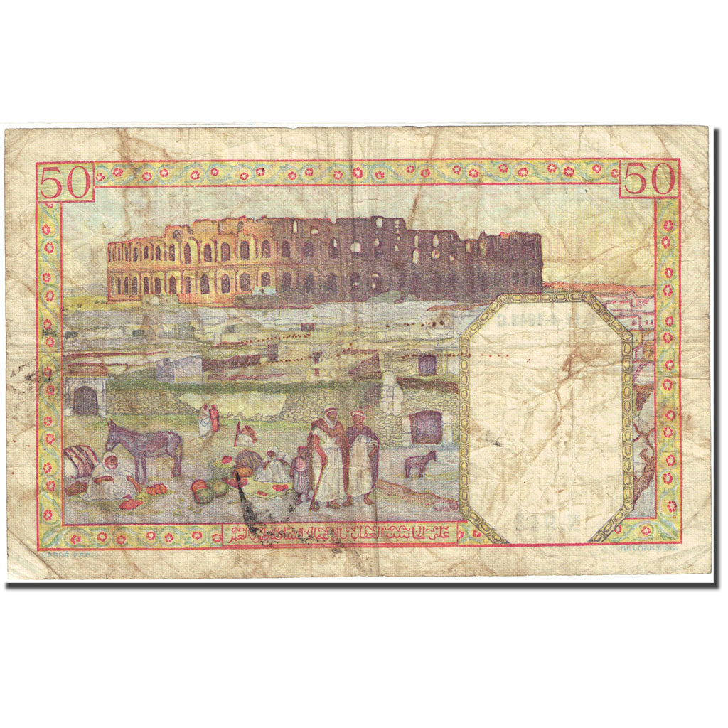 Banknote, Algeria, 50 Francs, 1938-1939, 1942-04-11, KM:84, VF(20-25)