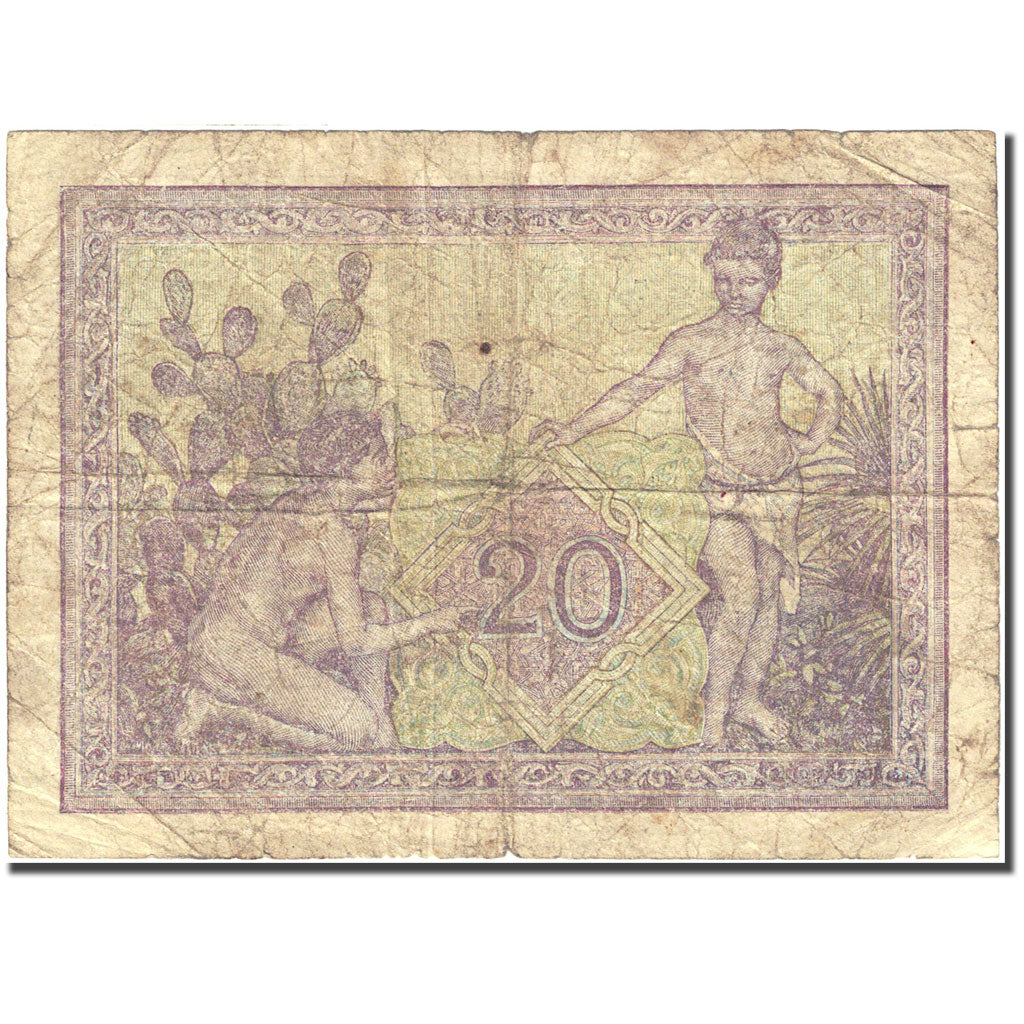 Banknote, Algeria, 20 Francs, 1942-1943, 1944-03-27, KM:92a, F(12-15)