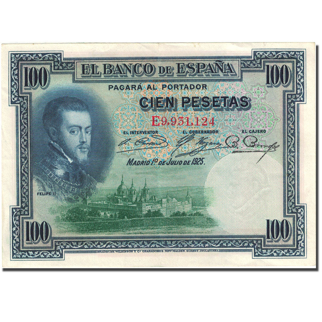 Banknote, Spain, 100 Pesetas, 1925, 1925-07-01, KM:69c, AU(55-58)