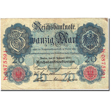 Banknote, Germany, 20 Mark, 1914, 1914-02-19, KM:46b, EF(40-45)