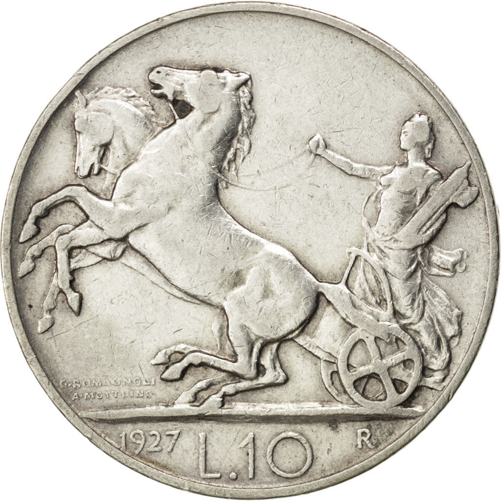 Monnaie, Italie, Vittorio Emanuele III, 10 Lire, 1927, Rome, TTB, Argent