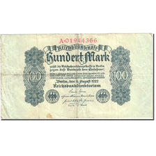 Banknote, Germany, 100 Mark, 1922, 1922-08-04, KM:75, VF(20-25)