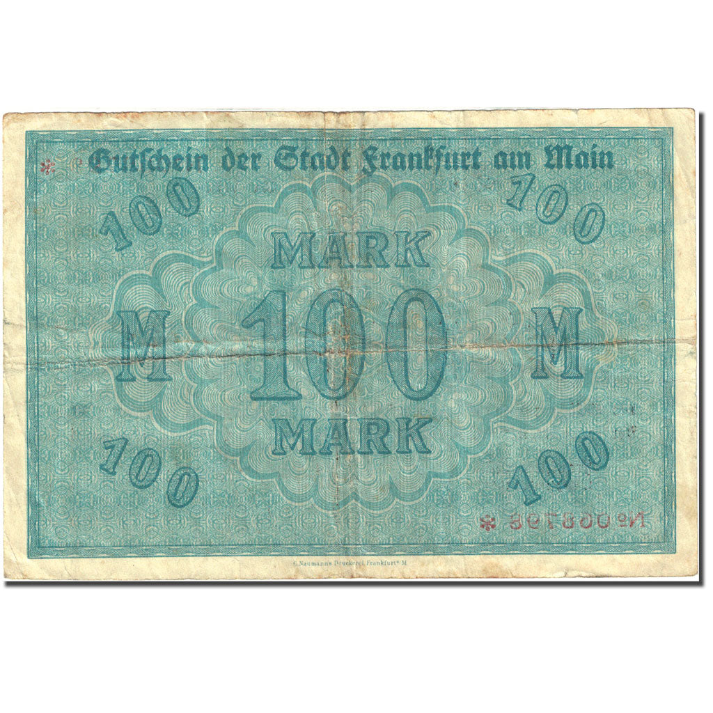 Banknote, Germany, Frankfurt am Main, 100 Mark, valeur faciale, 1922
