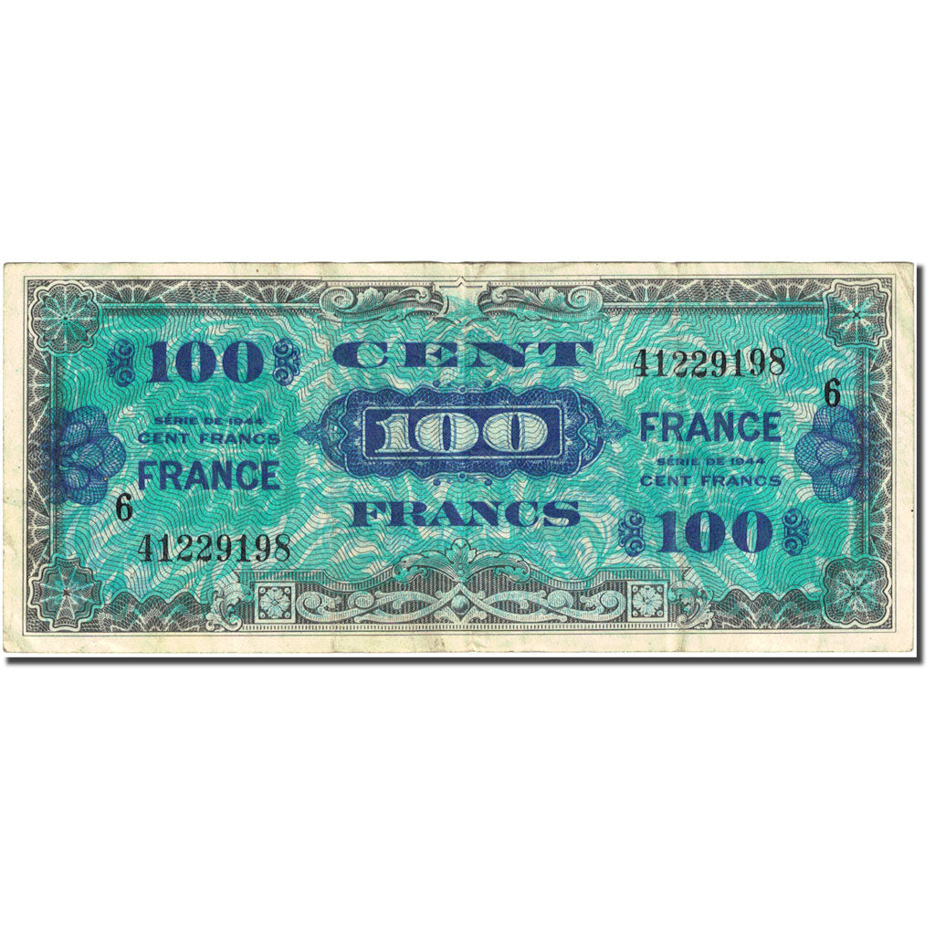 France, 100 Francs, 1945, 1945-06-04, EF(40-45), Fayette:VF25.6, KM:123a