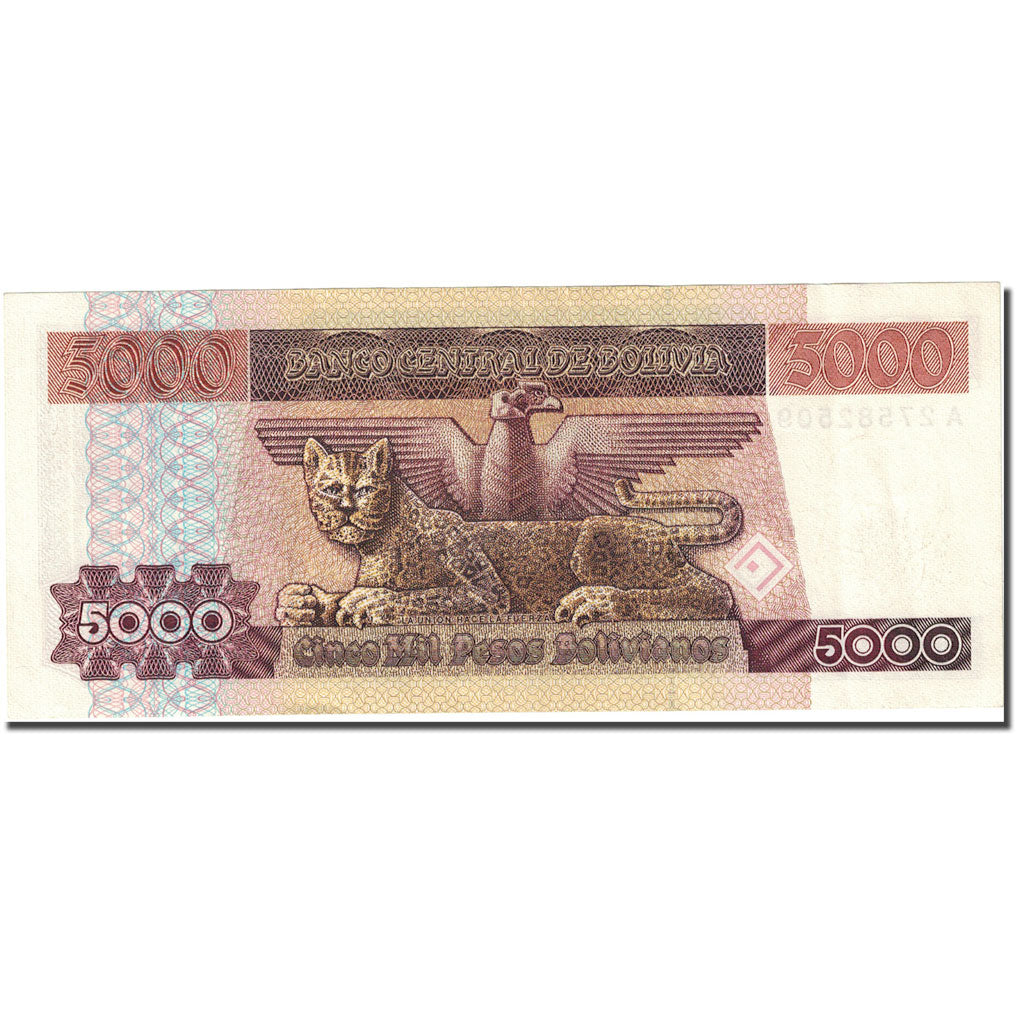 Banknote, Bolivia, 5000 Pesos Bolivianos, 1981-1984, 1984-02-10, KM:168a