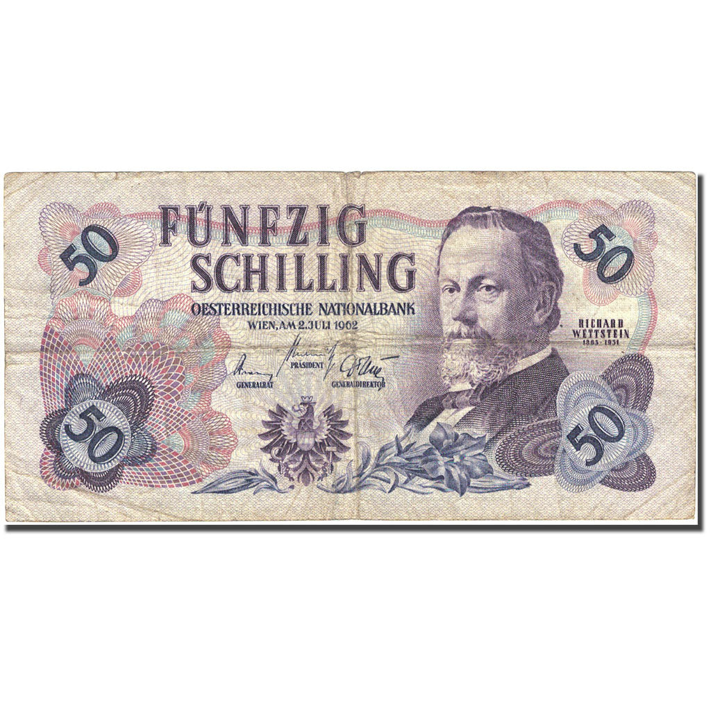 Banknote, Austria, 50 Schilling, 1956-1965, 1962-07-02, KM:137a, EF(40-45)