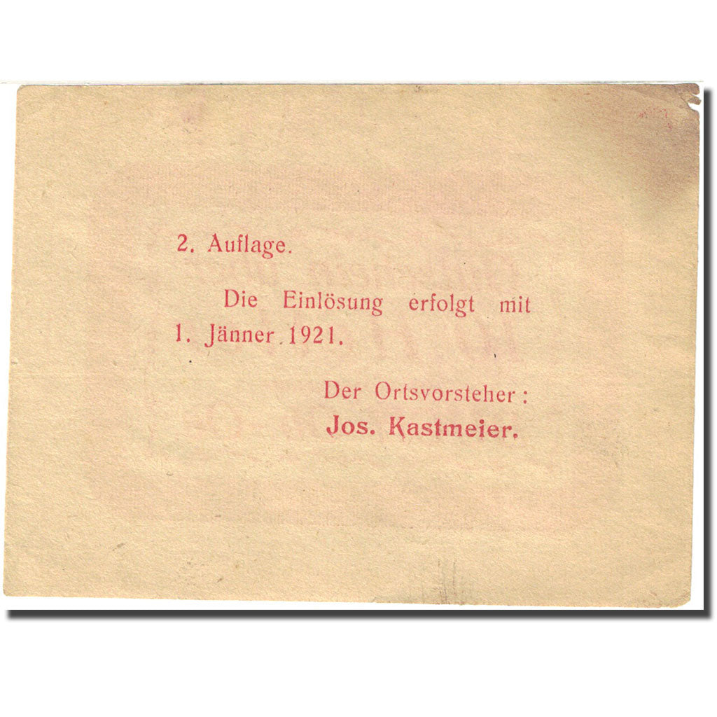 Banknote, Austria, Buch, 10 Heller, valeur faciale, 1921, 1921-01-01, VF(20-25)