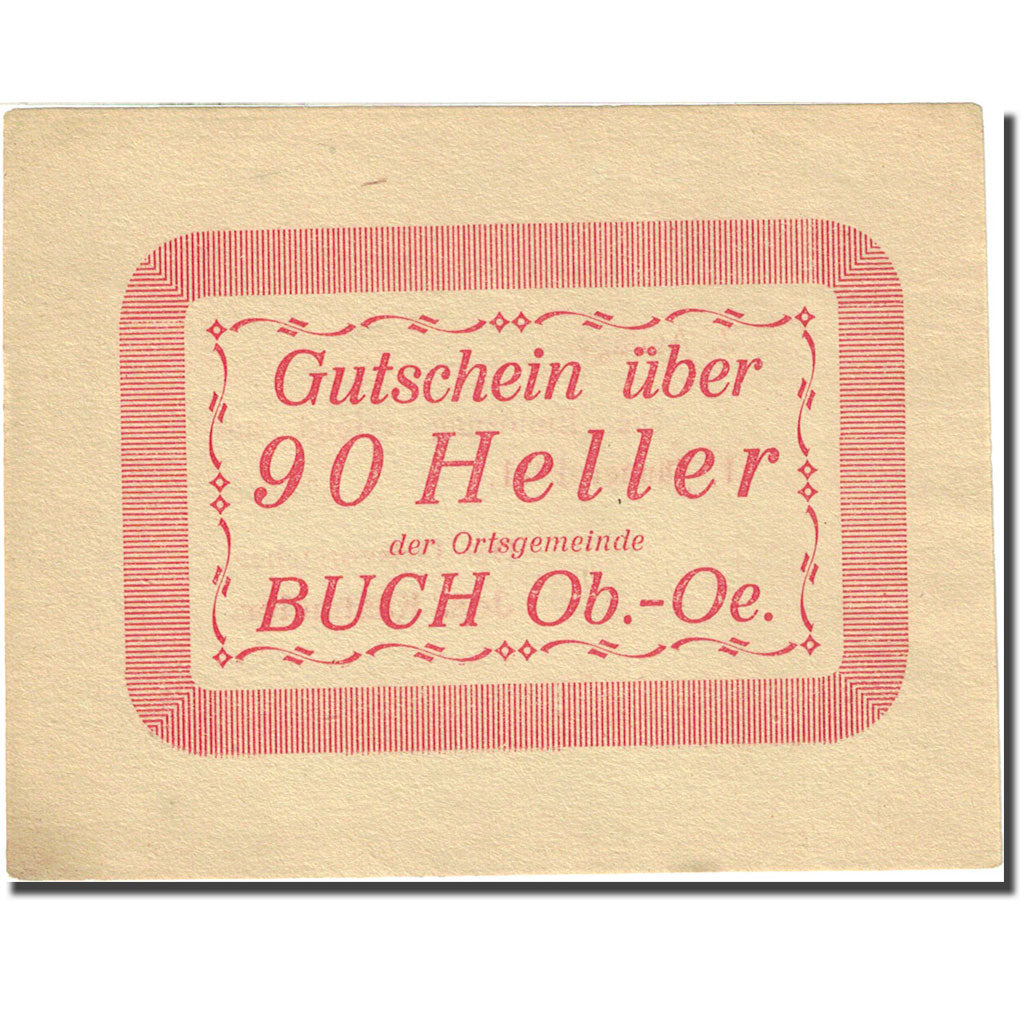 Geldschein, Österreich, Buch, 90 Heller, valeur faciale, 1921, 1921-01-01, SS