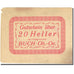 Banknote, Austria, Buch, 20 Heller, valeur faciale, 1921, 1921-01-01, VF(20-25)