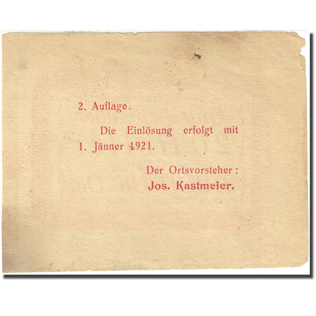 Banknote, Austria, Buch, 20 Heller, valeur faciale, 1921, 1921-01-01, VF(20-25)