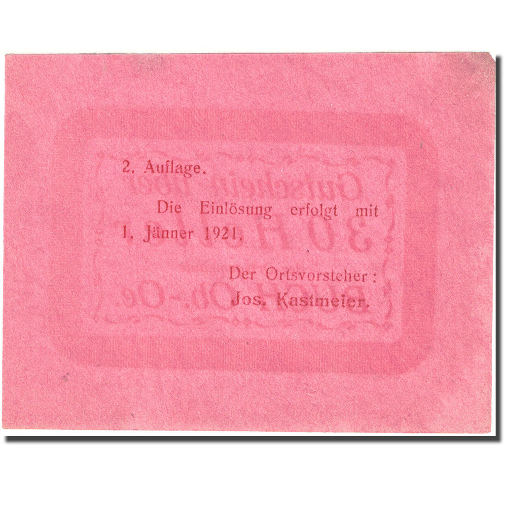 Banknote, Austria, Buch, 30 Heller, valeur faciale 1921-01-01 pink EF(40-45)