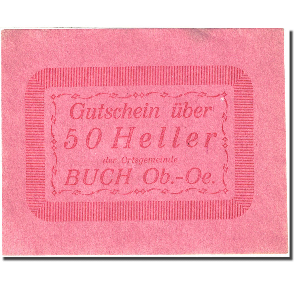 Banknote, Austria, Buch, 50 Heller, valeur faciale 1921-01-01 pink AU(50-53)