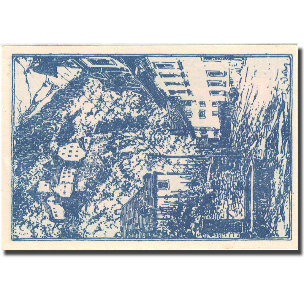 Banknote, Liechtenstein, Liechtenstein, 50 Heller, village, 1920, 1920-12-31