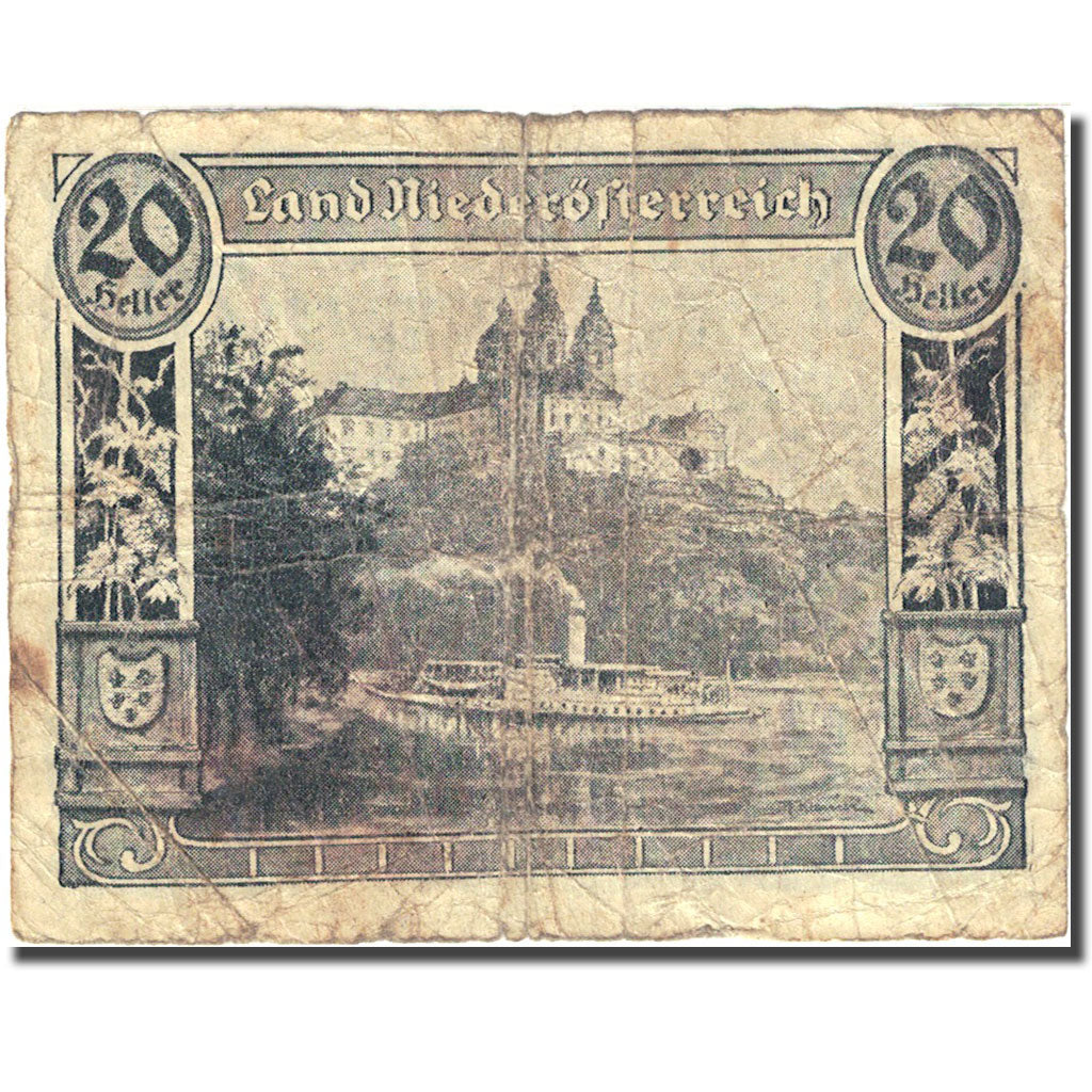 Banknote, Austria, Vienne, 20 Heller, château, 1920, 1920-12-31, VG(8-10)