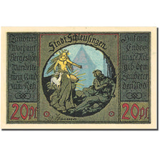 Banknote, Germany, Schleusingen, 20 Pfennig, personnage, 1921, Undated (1921)