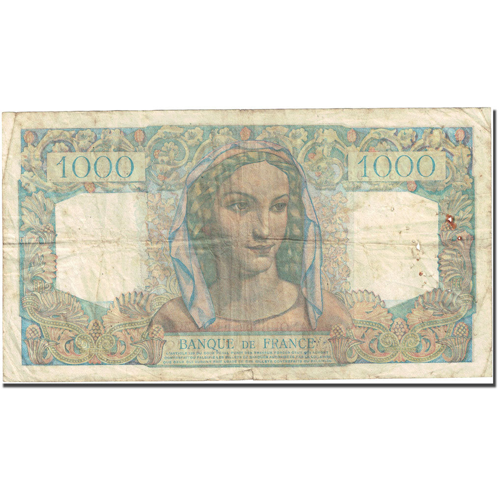 France, 1000 Francs ''Minerve et Hercule'' 1945, 1950-04-20 Fay 41.32 KM 130b